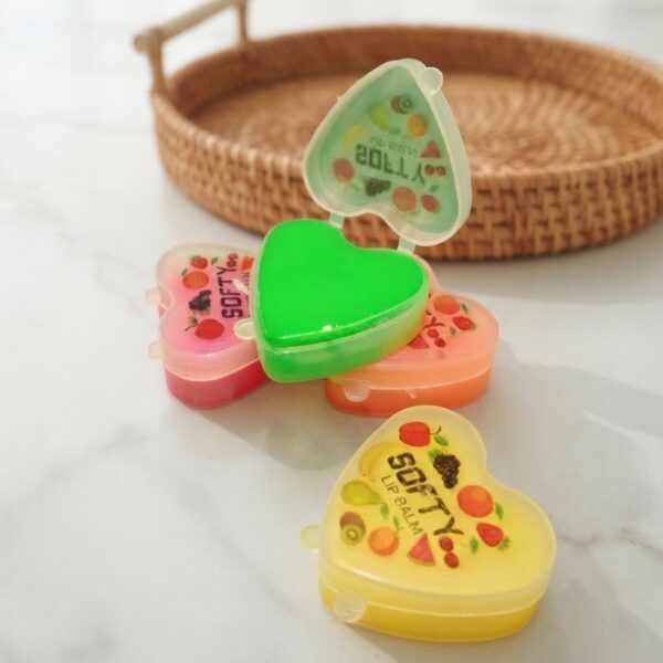 2 Piece Lip Balm Jar Heart Shape