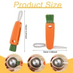 3 In 1 Bottle Cleaning Carrot Brush - Image 3