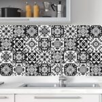 Tile Sticker Black & White 12 Pcs - Image 3