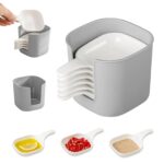 6 Pieces Small Dipping Sauce Tray Holder Set - Image 3