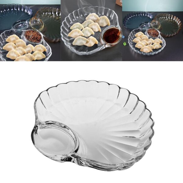 Crystal Seashell Shape Dumpling Plate
